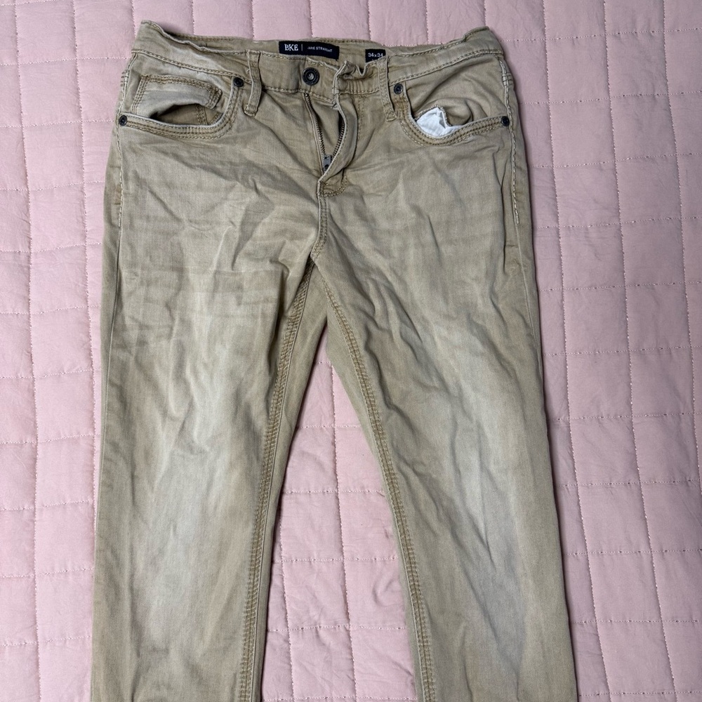 BKE jake straight leg khakis 34x34